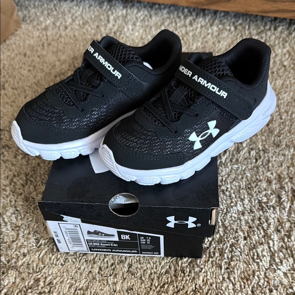 Brand New Under Armour Kids Black Sneakers